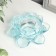 Glass of glass per 1 candle "Lotus" blue 5.5x12x12 cm