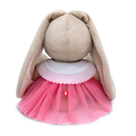 Soft toy "Bunny Mi", in a skirt and a collar with strawberries 23 cm-2
