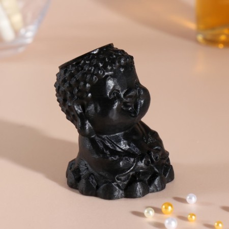 Concrete center "Buddha" height 7 cm, d-2.4 cm black-2