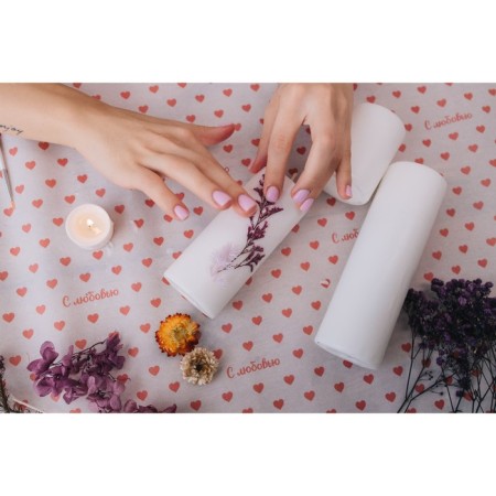 Candle cylinder, 5x11.5 cm, set 3 pcs, white-5