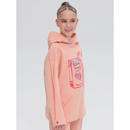 Sweatshirt for girls, height 152 cm, peach color-1