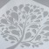 Stencil plastic "Round tree" 13x13 cm