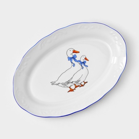 Service Porcelain table "Geese", 48 items-15