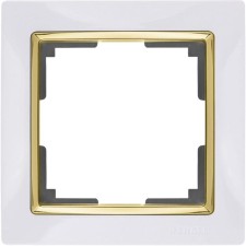Frame for 1 post WL03-FRAME-01-WHITE-GD, Color Gold, White