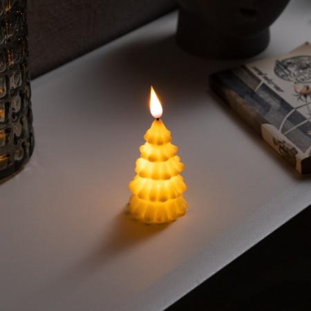 LED figure "Christmas tree" 6 × 12 × 6 cm, plastic, batteries AG13x3, glow warm white