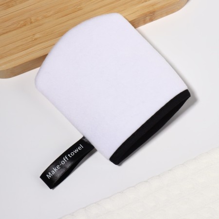 Washing mittens, 12.5 × 10 cm, with a suspension, white/black color-2