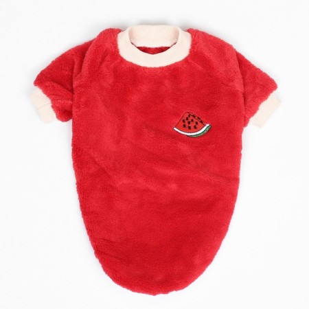 Sweater "watermelon", velor, size M (DS 30, Osh 27, OG 40 cm), red-7