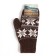 Women's mittens from Mongolian wool, chocolate color, size 17-19 (6.5-7.5)