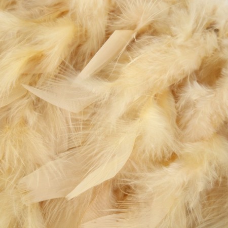 Tesma with feathers turkey, 13-17 cm, 5 ± 0.5 m, cream color-3