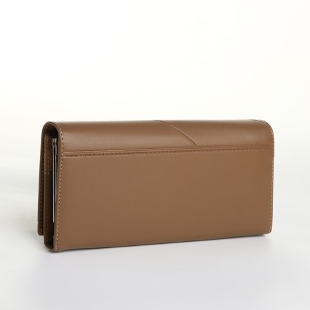 Women's wallet on a magnet, the color is light brown-1