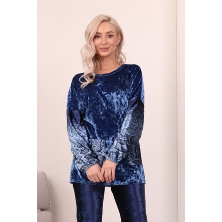 Female suit, size 46, blue color-6