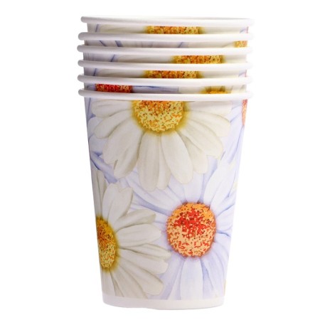 A set of paper glasses "Chamomile", in a t/y film, 6 pcs., 250 ml-1