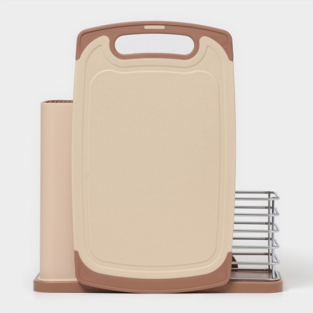 Stand for knives and cutlery of the share "Tenderness", plastic, beige-6