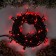 Garland “thread” 10 m, IP44, dark thread, 100 LED, red glow, 8 modes, 220 V