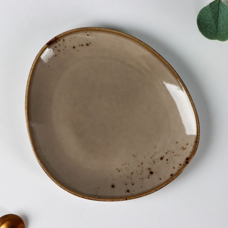 Magistro Serve dish "Cerera", 18 × 15.6 cm, brown color