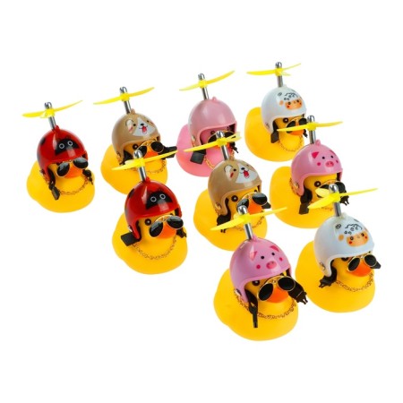 Duck with a propeller on a car panel with a squeak, set 9 pcs-1
