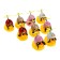 Duck with a propeller on a car panel with a squeak, set 9 pcs