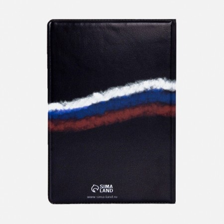 Cover for passport, black color/Tricolor-1