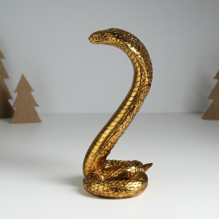 Souvenir Polystone "Egyptian cobra" gold 10.5x8.7x19 cm-2