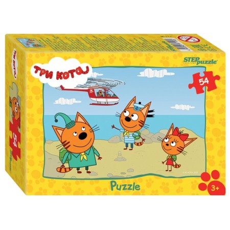 Puzzle "Three cats - 1", mix, 54 elements-4