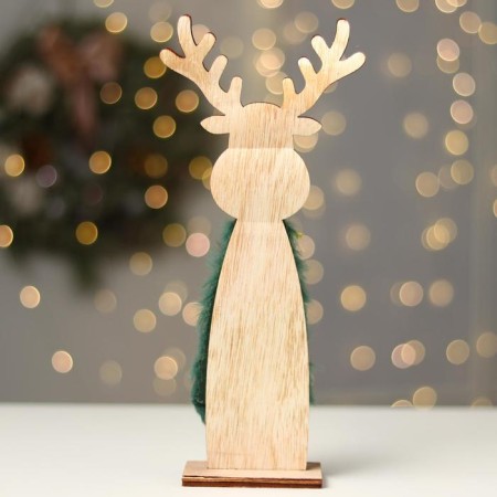 New Year's decor "Deer with a Christmas tree" 12.5 × 5.5 × 29 cm, green-2