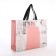 Bag without fastening, gray/pink color