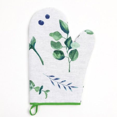 Варежка-прихватка "Доляна" Eucalyptus 20х27см,100% хлопок, рогожка 164 гр/м2-2