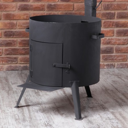 Bake under a cauldron 22 l d = 46 cm, with a chimney, with a door-1