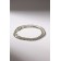 Bracelet with rhinestones "shining" a double thread with an interval, white color in silver, 18 cm