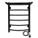 Electric towel "Sanprise" Classic P6, 400x600 mm, with a shelf, a university, black