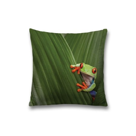 Pillowess decorative "Peeping frog", on a zipper, size 45x45 cm
