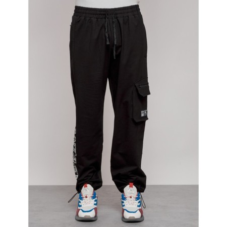 Sports male trousers, size 52, black color-7