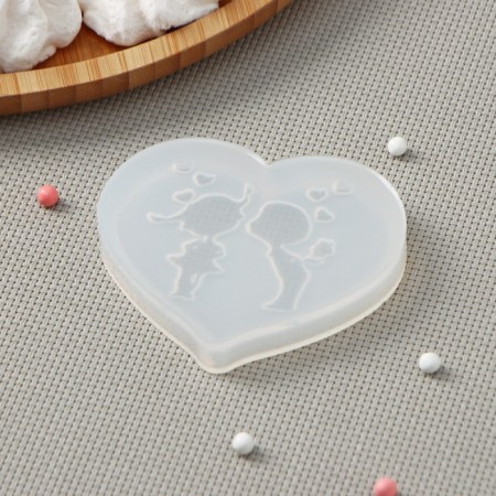 Silicone form "lovers", 7.5 × 5.5 cm, transparent color-3