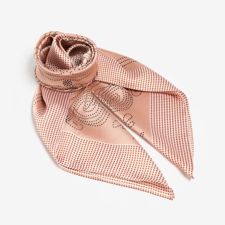 Women's scarf minku rr 70*70 cm, pink color