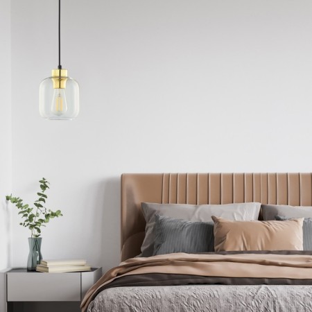 Suspended lamp with a glass ceiling Marco, 60W, E27, 14x14 cm-1
