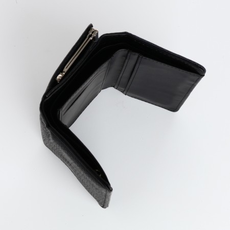 Women's wallet on magnets, black color-4