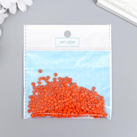 Round beads 6/0 "Orange Neon" 20 g-4