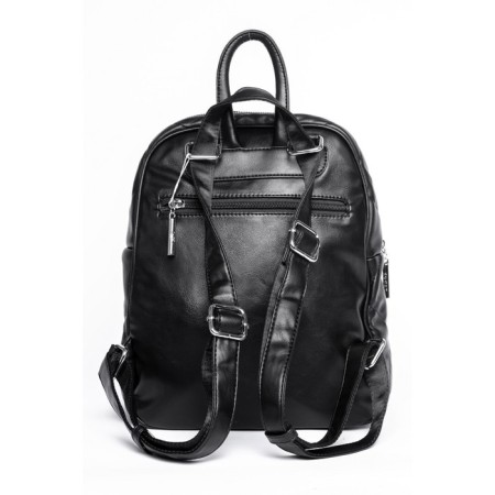 Women's backpack, eco -leather, Ludor black, 24x12x30 cm-1