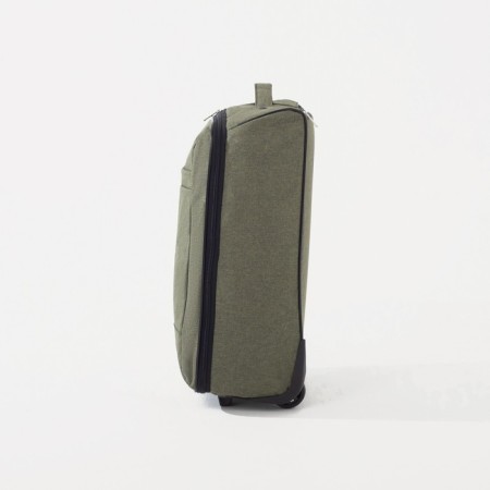 Small 20 suitcase, “Cartes factory”, lightning department, external pocket, 2 wheels, khaki color-1