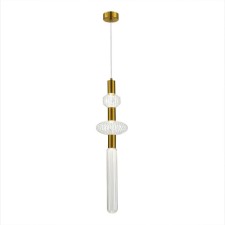 Suspension lamp ST LUCE. SL6117.203.03. Tacche. 3x3 watts, LED, 3000K, 720 LM, 18x18x77 cm, brass color