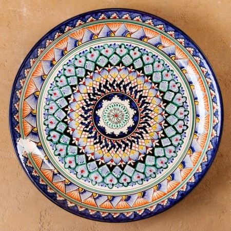 Largan Rishtan ceramics "Patterns", 36 cm, blue-1