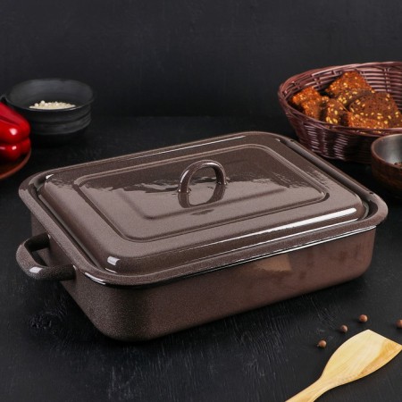 Baking sheet, 4.5 l, brown color