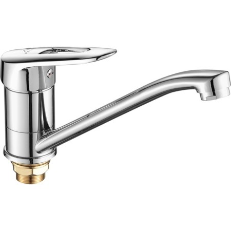 Fashun A4907 kitchen mixer, single -leaf, pour 220 mm, brass, chrome