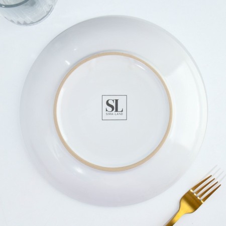 Ceramic plate Royal Garden, 22.5 cm, white color-4