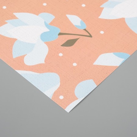 Scrapbooking paper "Pale blue flowers" density 180 grams set 5 pcs 30.5x32 cm-3