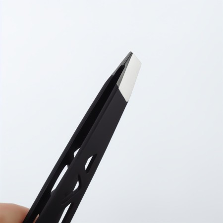 Pinzet "Geometry", beveled, 9.5 cm, black color-3