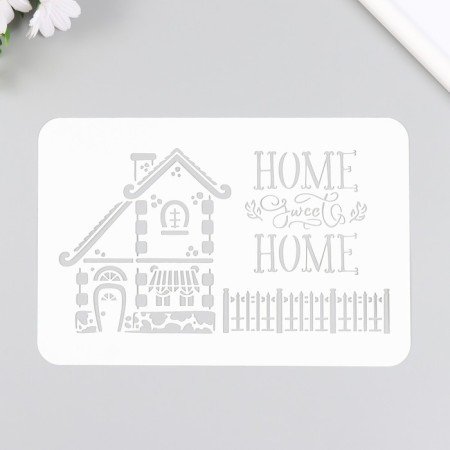 Plastic stencil "House" 16x24 cm