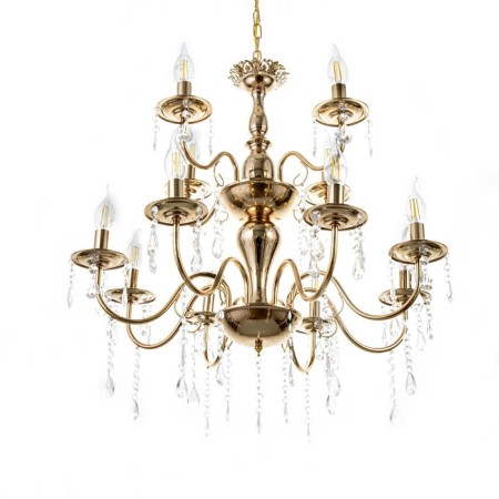 Chandelier "Maldiva" 8+4he14 40W gold 62x62x54-104cm Bayerlux-1