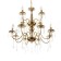 Chandelier "Maldiva" 8+4he14 40W gold 62x62x54-104cm Bayerlux