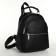 City backpack on a zipper, black color